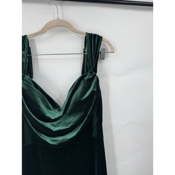 Revelry Sienna Velour Maxi Dress Women Plus Size 20 Emerald Green Festive - Picture 8 of 10